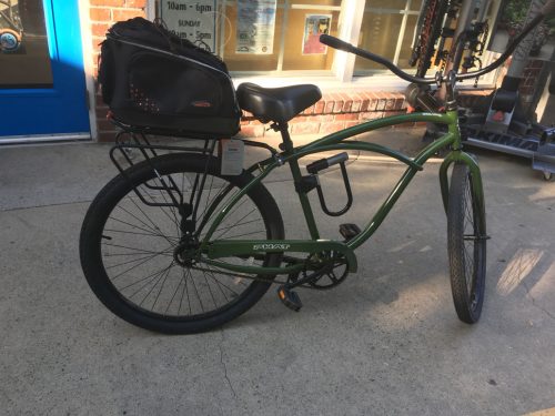 An image of a green bike