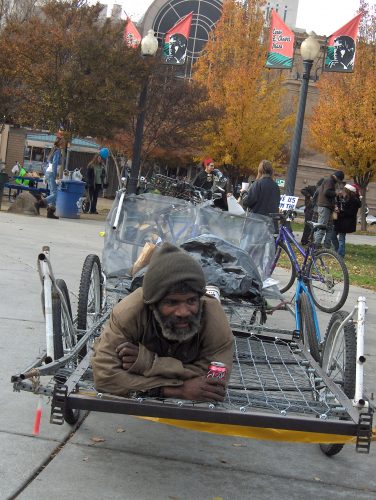 An image of James on Bike Carrier