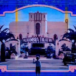 A mural of the old Alhambra Theatre